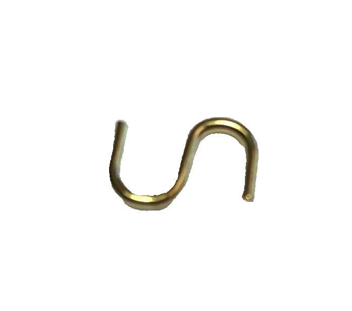New 5/8" Lightweight Brass Plated Steel S Hook Lamp Part #SH940 - Stone Door Lamps