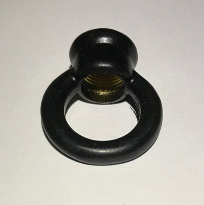 New 1" Cast Brass Loop With Wire Way, Satin Black Finish 1/8F Tap(3/8") #BL954BK