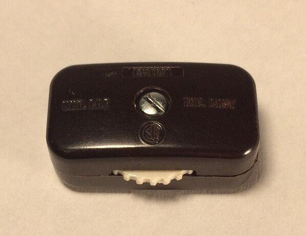 NEW LEVITON BROWN SPT - 1 ROTARY ON - OFF LAMP CORD SWITCH LAMP PART #RS400 - Stone Door Lamps