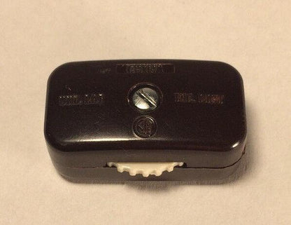 NEW LEVITON BROWN SPT - 1 ROTARY ON - OFF LAMP CORD SWITCH LAMP PART #RS400 - Stone Door Lamps