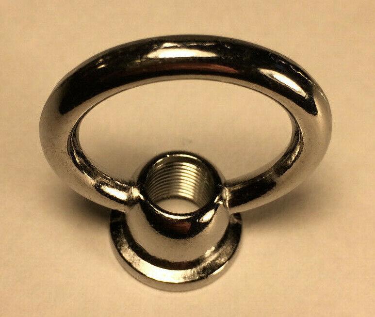 New 1 3/4" Zinc Colonial Loop Lamp Part w/ Nickel Finish & Wire Way, 1/8F NL855N - Stone Door Lamps