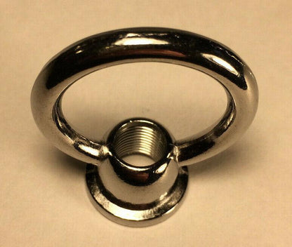 New 1 3/4" Zinc Colonial Loop Lamp Part w/ Nickel Finish & Wire Way, 1/8F NL855N - Stone Door Lamps