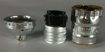 New Short Keyless Lamp Socket, Medium Base (E26), Nickel Finish #CS348N - Stone Door Lamps