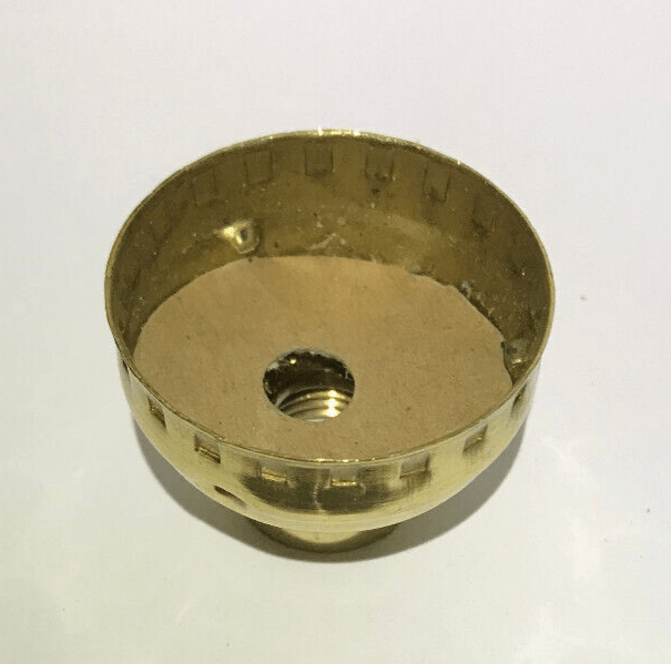 New Leviton Brand Brass Socket Cap With Set Screw, 1/4IP (1/2") Polished SC300M - Stone Door Lamps