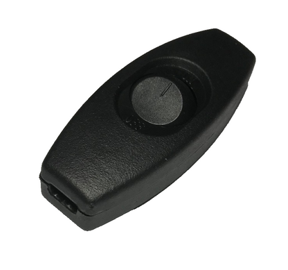 New Black In Line Feed Through Rocker Switch, On-Off, For SPT-2 Lamp Cord #RS420