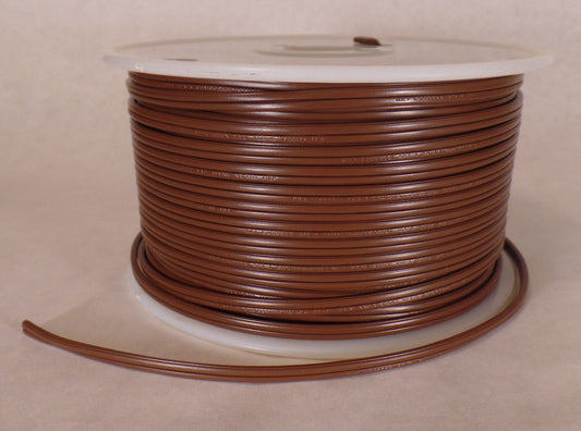 New 250' Brown Plastic Covered Lamp Cord Wire Spool, 18/2, SPT-1 1/2, #PC640
