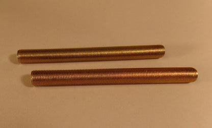 Lot Of 2 4" 1/8 IP Zinc Plated Steel Lamp Nipples 3/8" O.D., Rust Resistant #371