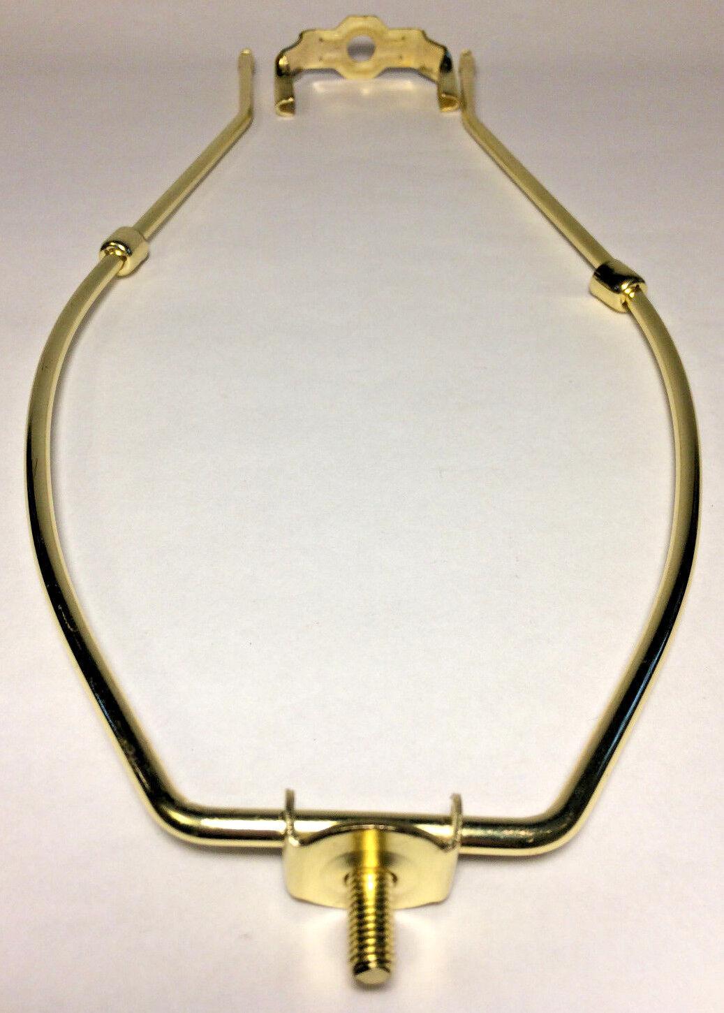 New 14" Brass Lamp HARP Shade Holder w/Base for Lamp Repair, Heavy Duty #HAR52 - Stone Door Lamps
