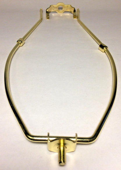 New 14" Brass Lamp HARP Shade Holder w/Base for Lamp Repair, Heavy Duty #HAR52 - Stone Door Lamps
