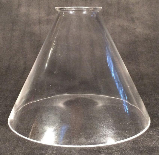 NEW 7" Clear Glass Deep Cone Lamp Light Hanging Shade Pendant 2 1/4" fitter 807C - Stone Door Lamps