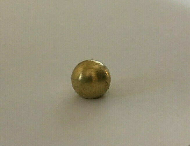 New 5/8" Diameter Brass Ball Finial, Cap, Unfinished Brass, 1/4-27F Tap #BF884U