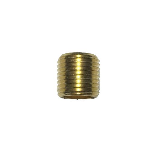 New 3/8" Solid Brass All Thread Lamp Nipple Pipe 1/8 IP (3/8" O.D.) #LN230 - Stone Door Lamps