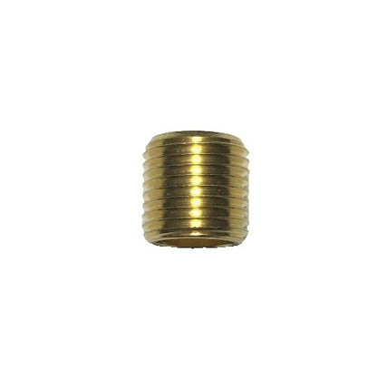 New 3/8" Solid Brass All Thread Lamp Nipple Pipe 1/8 IP (3/8" O.D.) #LN230 - Stone Door Lamps