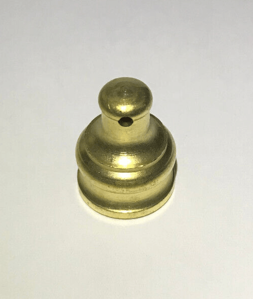 New 5/8" Height Unfinished Brass Pyramid Lamp Finial Knob, Side Prism Hole ,1/8F - Stone Door Lamps