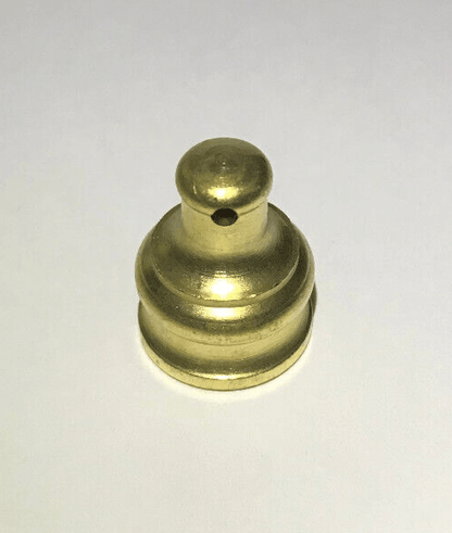 New 5/8" Height Unfinished Brass Pyramid Lamp Finial Knob, Side Prism Hole ,1/8F - Stone Door Lamps