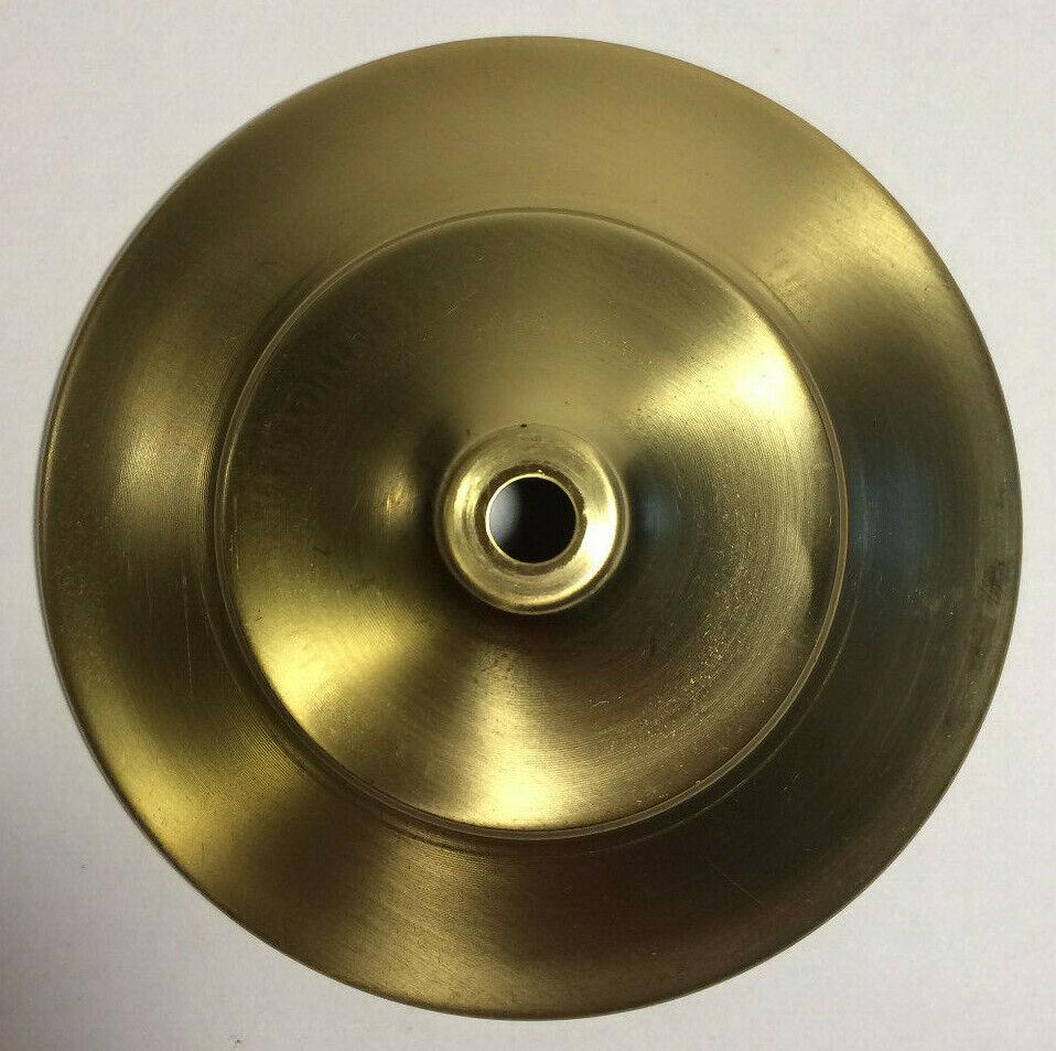 New 6 1/4" Solid Spun Brass Vase Cap, Lamp Cap, Unfinished Brass, 1/8 IP VC650U - Stone Door Lamps