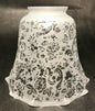 New Victorian Lace Etched Filigree Crimped Fixture Shade, 2 1/4" Fitter, #FS450 - Stone Door Lamps
