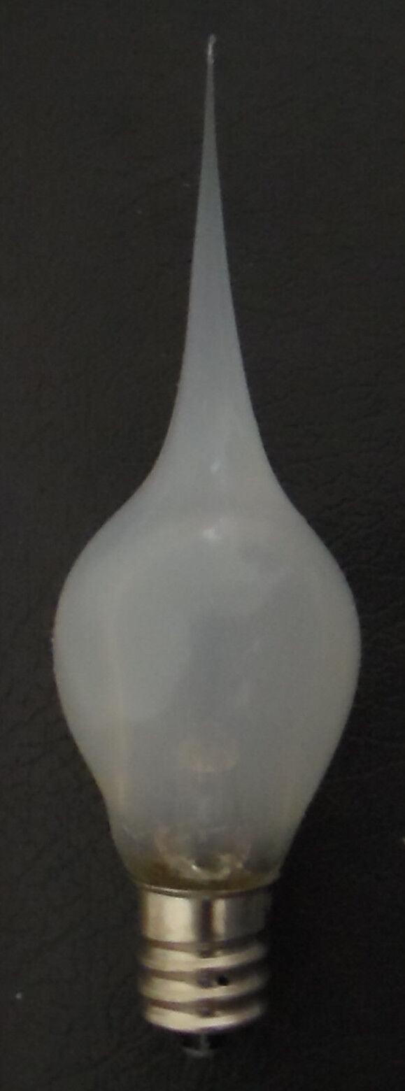 10 Pack, 6 Watt Silicone Flame Tip Electric Candelabra Candle Lamp Light Bulbs - Stone Door Lamps