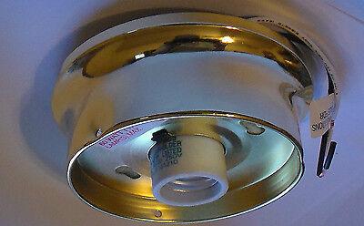 4" Fitter Lamp Wire Fixture Holder Connection Socket for Light Bulb Brass Finish - Stone Door Lamps