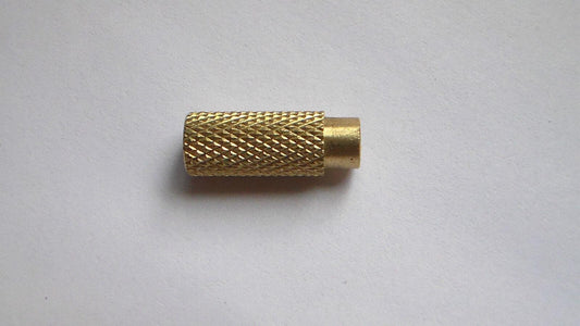 NEW KNURLED BRASS ELECTRIC LAMP SWITCH KNOB - 5/8" LONG #TK818u - Stone Door Lamps